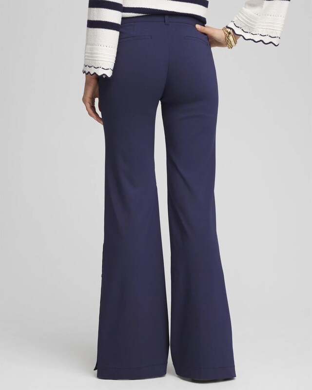Button Detail Wide-Leg Pants - image 3